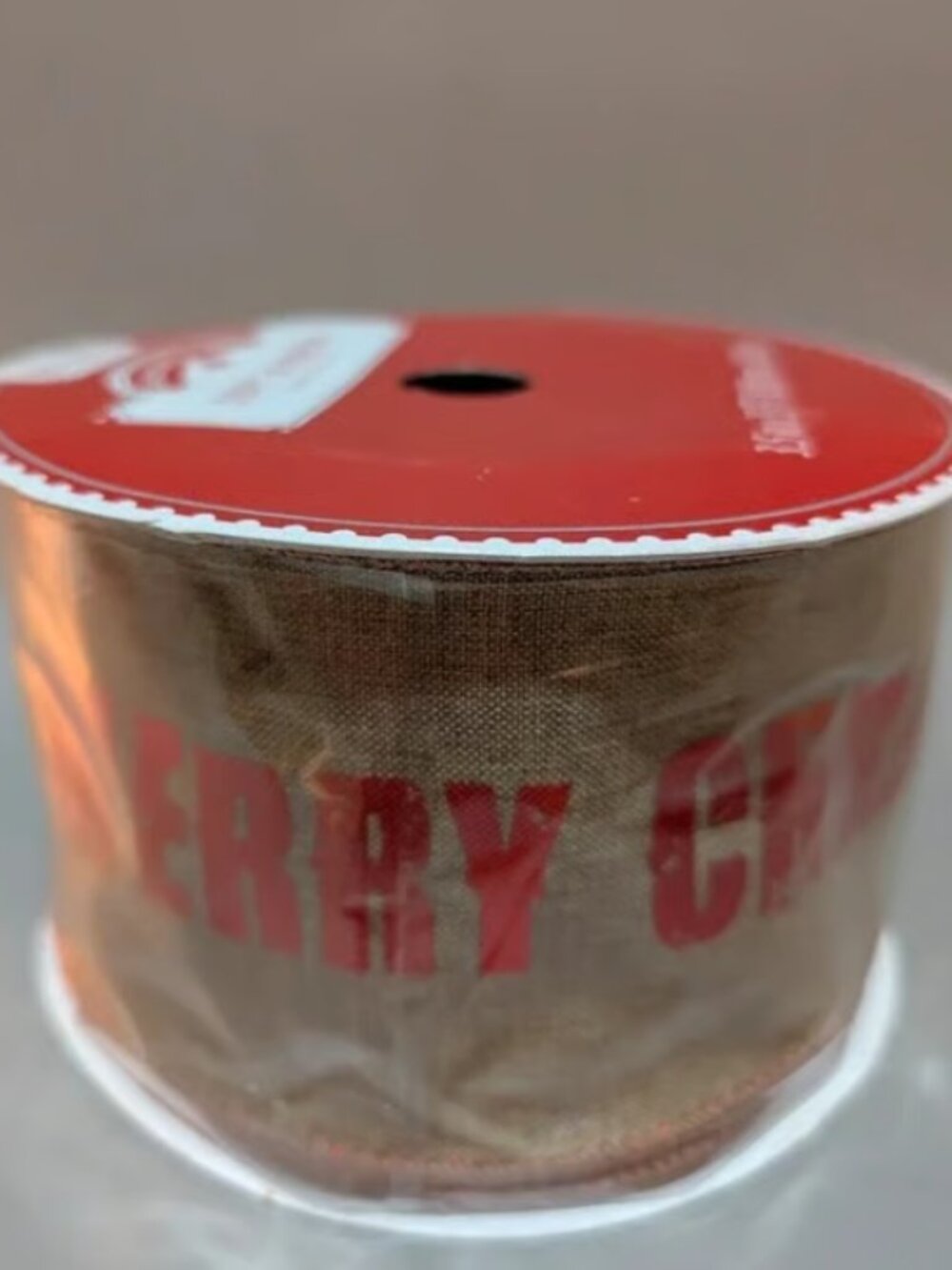 NEW Holiday Christmas Burlap Ribbon – 3.5" x 35 Ft – Rustic Christmas Decor